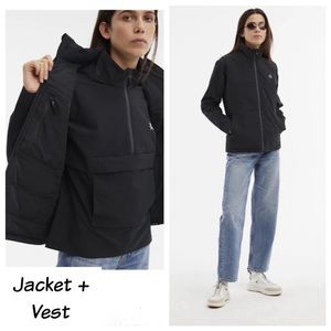 Tropicfeel 3 in 1 All Weather Set NS40 Black Jacket And NS40 Reversible Vest, XS